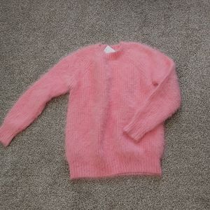 Barbie Pink Angora Rabbit Wool Sweater Thick Sweater